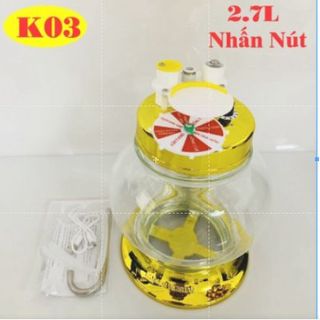 [VOUCHER 10K] [SIÊU HOT !!] MÁY RÓT RƯỢU K03 Bình thủy tinh Nhấn Nút 2.7L- KAIDO