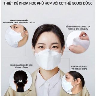Khẩu trang 4D KF94 Hàn Quốc chống bụi mịn và kháng khuẩn phòng dịch
