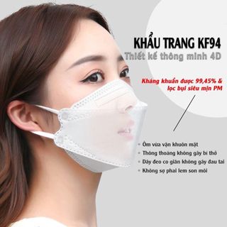 Set 50 Chiếc Khẩu trang 4 Lớp KF94 Chống Bụi Mịn Và Kháng Khuẩn Hàng Cao Cấp