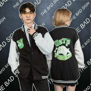 Áo khoác bomber nỉ nút form đẹp