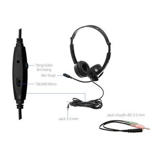 [Mã ELHACE giảm 4% đơn 300K] Tai Nghe Chụp Tai RapooH100 (Jack 3.5 Laptop & Jack AV Cho Máy Tính PC ) On-Ear Stereo giá sỉ