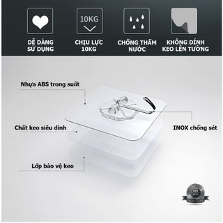 Combo 100 Cái Móc Dán Tường Trong Suốt Siêu Dính Có Sẵn Keo Mẫu Mới Tết trang Trí Nhà