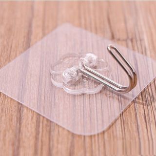 Combo 100 Cái Móc Dán Tường Trong Suốt Siêu Dính Có Sẵn Keo Mẫu Mới Tết trang Trí Nhà