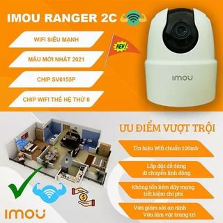 Camera Giám Sát Từ Xa Rõ Nétcamera Imou Ranger 2c 2mp - Mã Ta22cp Có Mic Đàm Thoại 2 Chiều Wifi Siêu Mạnh Chính Hãng