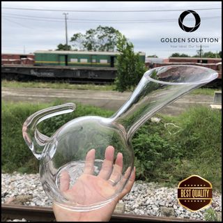 Bình Đựng Rượu, Bình Thở Rượu Vang, Decanter Thủy Tinh GDS Dáng Cổ Vịt 1500ml Quà Tặng Cao Cấp