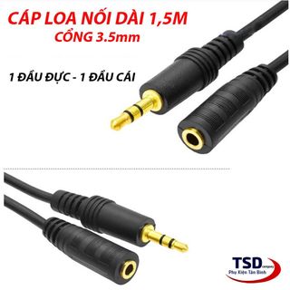 [Mã ELHACE giảm 4% đơn 300K] Dây Loa Nối Dài 1,5m Kết Nối Điện Thoại Với Tai Nghe, Ampli, Loa