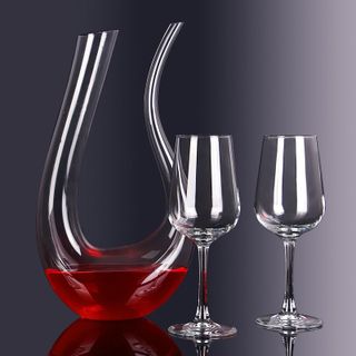 Bình Đựng Rượu, Bình Thở Rượu Vang, Decanter Thiên Nga Thủy Tinh Trắng GDS 1200ml Quà Tặng Sinh Nhật Cao Cấp