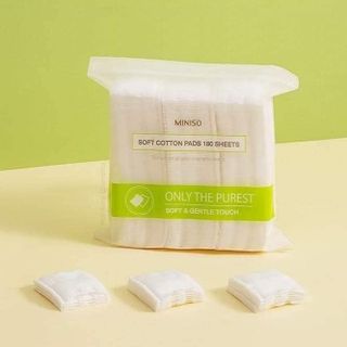 Bông tẩy trang Miniso Nhật Bản 180 miếng-Bông tẩy trang cao cấp cotton pad Miniso