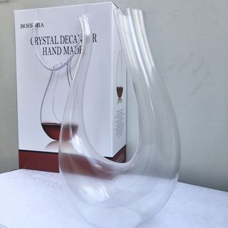 Bình Đựng Rượu, Bình Thở Rượu Vang, Decanter Thiên Nga Thủy Tinh Trắng GDS 1200ml Quà Tặng Sinh Nhật Cao Cấp