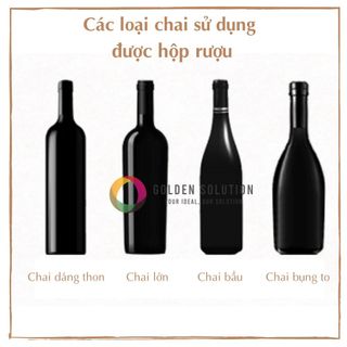 Hộp Rượu Vang, Hộp Đựng Rượu Da PU GDS Hộp Ngang Sang Họa Tiết Trọng Quà Tặng Cao Cấp, Miễn Phí Khắc Tên