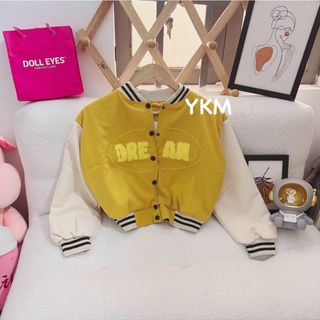 Áo khoác da lộn kiểu bomber croptop logo thêu Dream