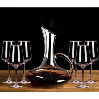 Bình Đựng Rượu, Bình Thở Rượu Vang, Decanter Thủy Tinh GDS Có Tay Cầm 1500ml Quà Tặng Cao Cấp