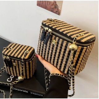 Túi Xách Nữ Cói-Size 19Cm-Màu Đen,Be-Bán Sỉ-Bán Buôn