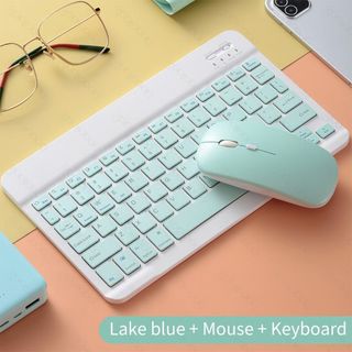 Combo Phím Chuột Bluetooth Không Dây Mini Nhỏ Gọn Đẹp Dùng Cho Điện Thoại, Máy Tính Bảng, Laptop – Mẫu Ngẫu Nhiên
