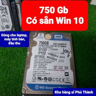 Ổ cứng 750Gb có sẵn Win 10 dùng cho laptop, máy tính PC - HDD 750Gb 500Gb 320Gb 160Gb giá sỉ