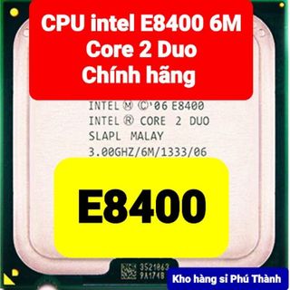 Chip CPU Intel core 2 duo E8400 6M 3.0GHz socket 775 chính hãng kho hàng sỉ Phú Thành