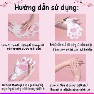 Mặt Nạ Tay Hình Chân Mèo Lifusha Dưỡng Trắng, Dưỡng Ẩm, Chống Lão Hóa - Mỹ Phẩm Nội Địa Trung