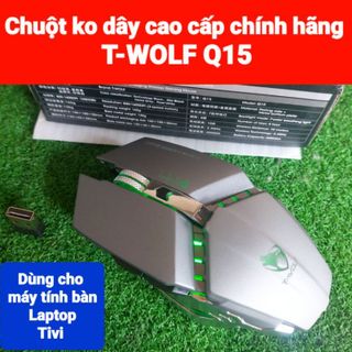 Chuột không dây chính hãng T-wolf Q15 dùng cho máy tính, laptop, tivi