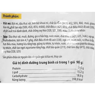 Thùng 30 gói mì Kokomi 90 tôm chua cay 90g
