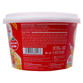 Mì trộn Cung Đình Kool Spaghetti tô 105g (có gói xốt bò bằm) thùng 12 tô