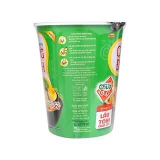 Thùng 24 ly mì khoai tây Cung Đình lẩu tôm chua cay 65g