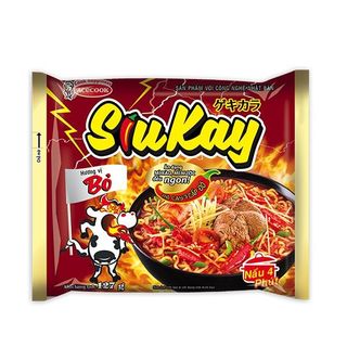 Mì SiuKay Bò và Hải Sản, Gà Cay Phô Mai Cấp Độ 7 (thùng 24 gói)