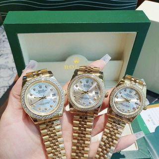 ĐỒNG HỒ ROLLEX COUPLE ĐỦ SIZE CAO CẤP VIỀN ĐÁ