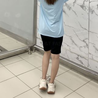 Sét bộ nữ ,đồ bộ lững ngố nữ thun coton sufa,áo phom rộng phối quần đen ,thời trang xuân hè BL12-XANH DƯƠNG
