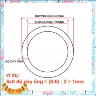[SIÊU HOT !!] Ống silicon dẻo chịu nhiệt 6x8mm - Kaido