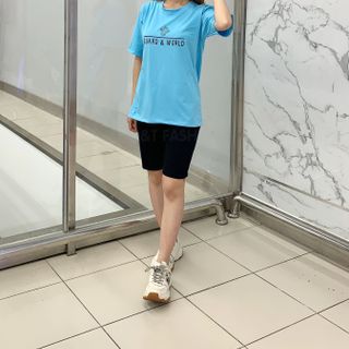 Sét bộ nữ ,đồ bộ lững ngố nữ thun coton sufa,áo phom rộng phối quần đen ,thời trang xuân hè BL12-XANH NGỌC
