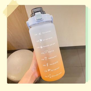Bình nước 2 lít dành cho người lười uống nước Fan House bình nước cute
