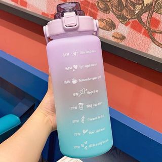 Bình nước 2 lít dành cho người lười uống nước Fan House bình nước cute