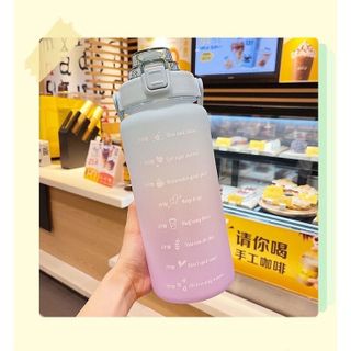Bình nước 2 lít dành cho người lười uống nước Fan House bình nước cute