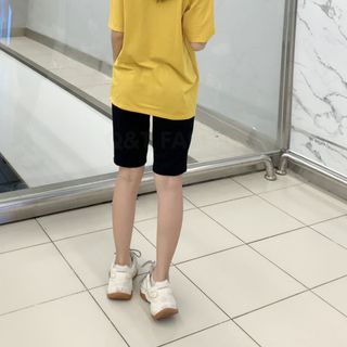 Sét bộ nữ ,đồ bộ lững ngố nữ thun coton sufa,áo phom rộng phối quần đen ,thời trang xuân hè BL 12- VÀNG