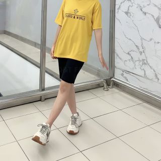 Sét bộ nữ ,đồ bộ lững ngố nữ thun coton sufa,áo phom rộng phối quần đen ,thời trang xuân hè BL 12- VÀNG