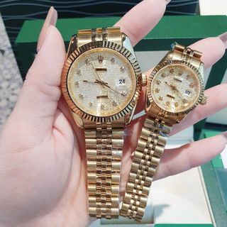 ĐỒNG HỒ ROLLEX COUPLE MẶT VI TINH CAO CẤP ĐỦ SIZE