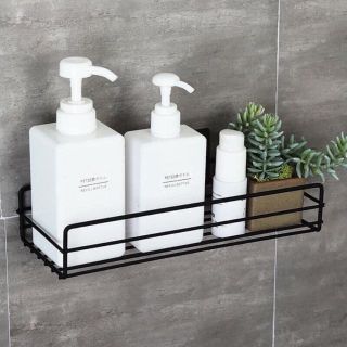 Kệ treo tường đựng gia vị, dụng cụ bếp, kệ nhà tắm dán tường để đồ đa năng bằng sắt không cần khoan đục