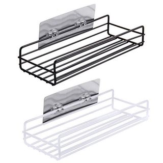 Kệ treo tường đựng gia vị, dụng cụ bếp, kệ nhà tắm dán tường để đồ đa năng bằng sắt không cần khoan đục
