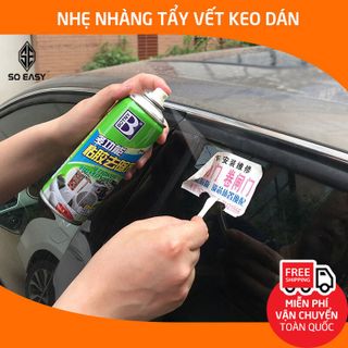 Dung dịch tẩy vết keo dán BOTNY Sticker Remover 450ml, bình xịt loại bỏ decal, vết keo dính lâu ngày kính xe hơi, ô tô, xe tải, xe khách, thủy tinh, gỗ_B-1810 giá sỉ