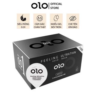 Bao Cao Su Siêu Mỏng OLO 001 Feeling Ultrathin Đen 10 BCS