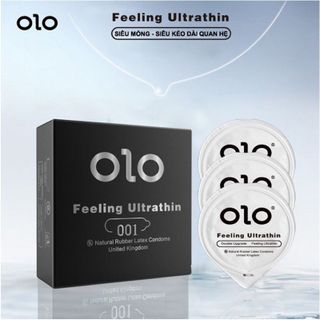 Bao Cao Su Siêu Mỏng OLO 001 Feeling Ultrathin Đen 10 BCS