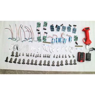 Linh Kiện Máy Kéo Cắt Cành Cây Dùng Pin (mạch điều khiển, công tắc, motor, bánh răng, lưỡi kéo...)