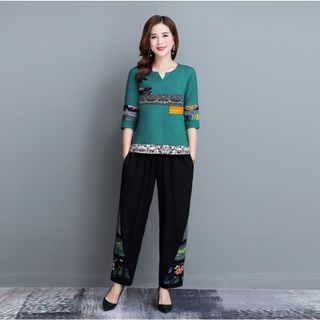 Bộ đồ nữ chất đũi thiết kế phong cách sang chảnh thanh lịch (SP14)