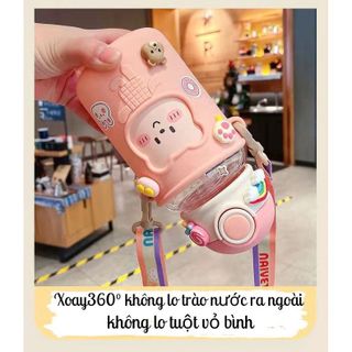 Bình nước silicon cho bé có quoai đeo