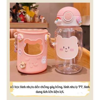 Bình nước silicon cho bé có quoai đeo