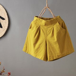 Quần short nữ chất đũi cao cấp có chun sau co giãn Y1