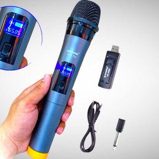 MICRO KHÔNG DÂY DAILE V12 DÙNG LOA AMPLY VÀ LOA KÉO