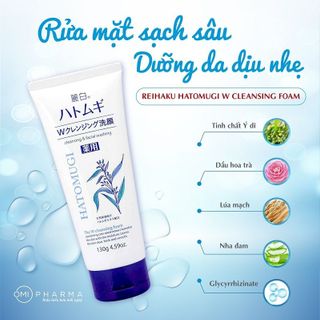 Sữa rữa mặt trắng da hatomugi 130gr