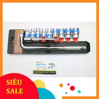 [RẺ VÔ ĐỊCH] Bộ tuýp khẩu 11 chi tiết 8-24mm tay L 1/2 inch kèm nối khẩu giá sỉ