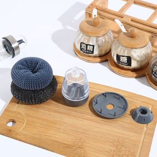 [HOT] Dụng Cụ Chà Xoong Nồi Kèm Hủ Đựng Nước Rửa Chén Tiện Lợi Thông Minh
